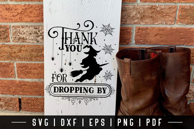 Thank You for Dropping By - Vintage Halloween SVG SVG CraftLabSVG 