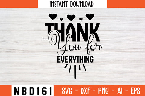 thank you for everything Svg Design SVG Nbd161 