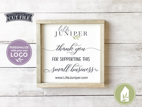 Thank You For Supporting This Small Business SVG | Farmhouse Sign Design SVG LilleJuniper 