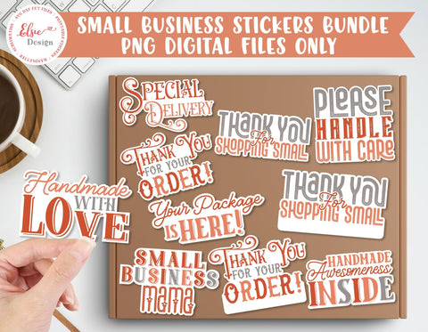Thank You for Your Business PNG Stickers Bundle SVG Elsie Loves Design 