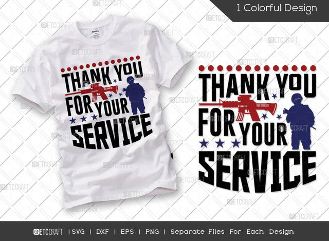 Thank You For Your Service SVG Cut File | Veteran Svg | Armistice Day Svg | Military Svg | Soldier Svg | Patriotic Svg | Veteran Quote Svg SVG ETC Craft 