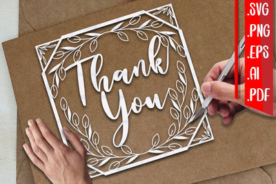 Thank You Papercut 10 SVG zafrans studio 