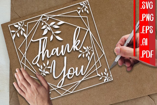 Thank You Papercut 4 - svg eps ai png pdf SVG zafrans studio 
