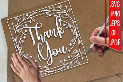 Thank You Papercut 5 - svg eps ai png pdf SVG zafrans studio 