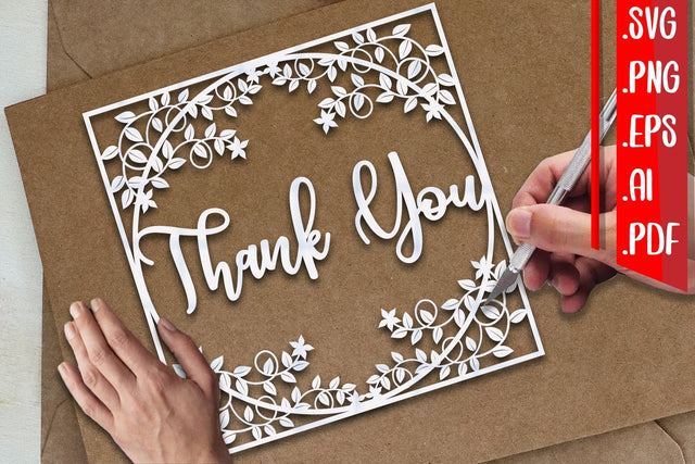 Thank You Papercut 7 - svg eps ai png pdf SVG zafrans studio 