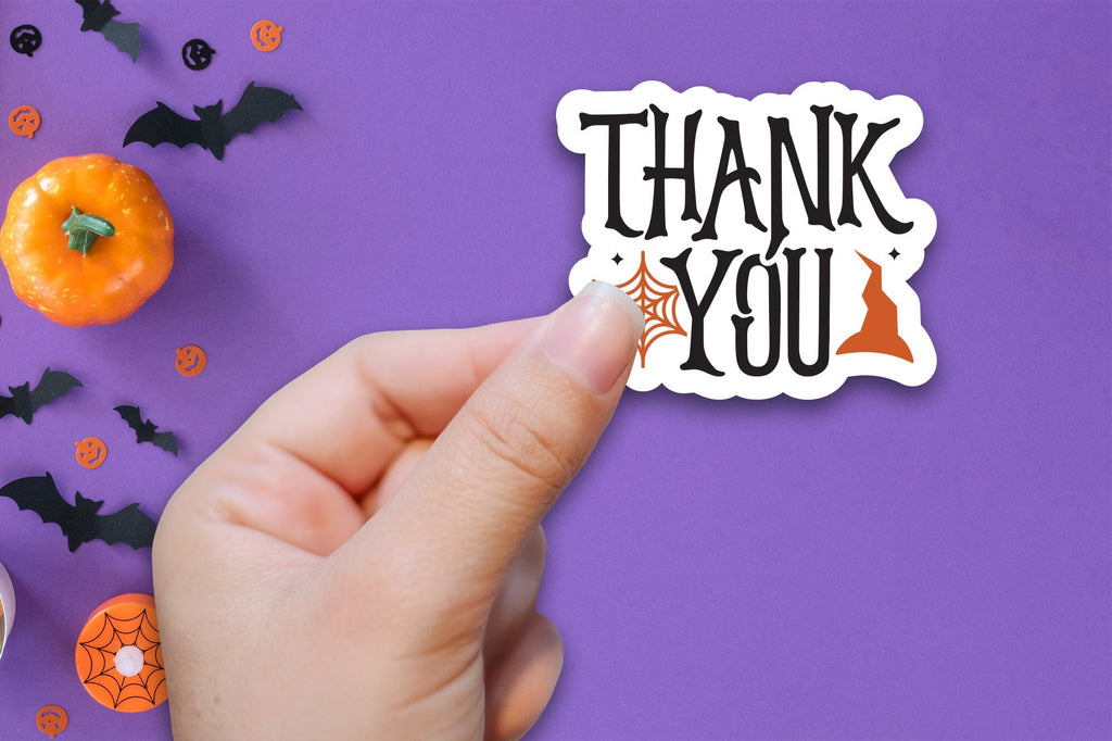 Thank You PNG, Halloween Printable Sticker - So Fontsy