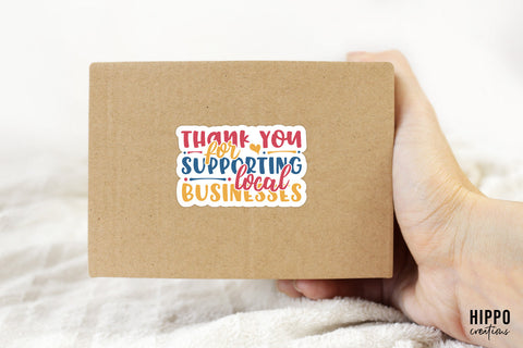 Thank You Stickers | 15 Printable Packaging Stickers for Small Businesses Sublimation Hippo Creations 