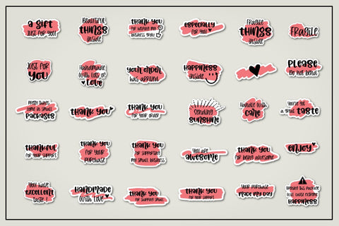 Thank you stickers for small business SVG Boertiek 