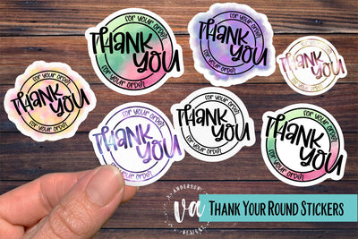 Thank You Stickers PNGs SVG V. Anderson Designs 