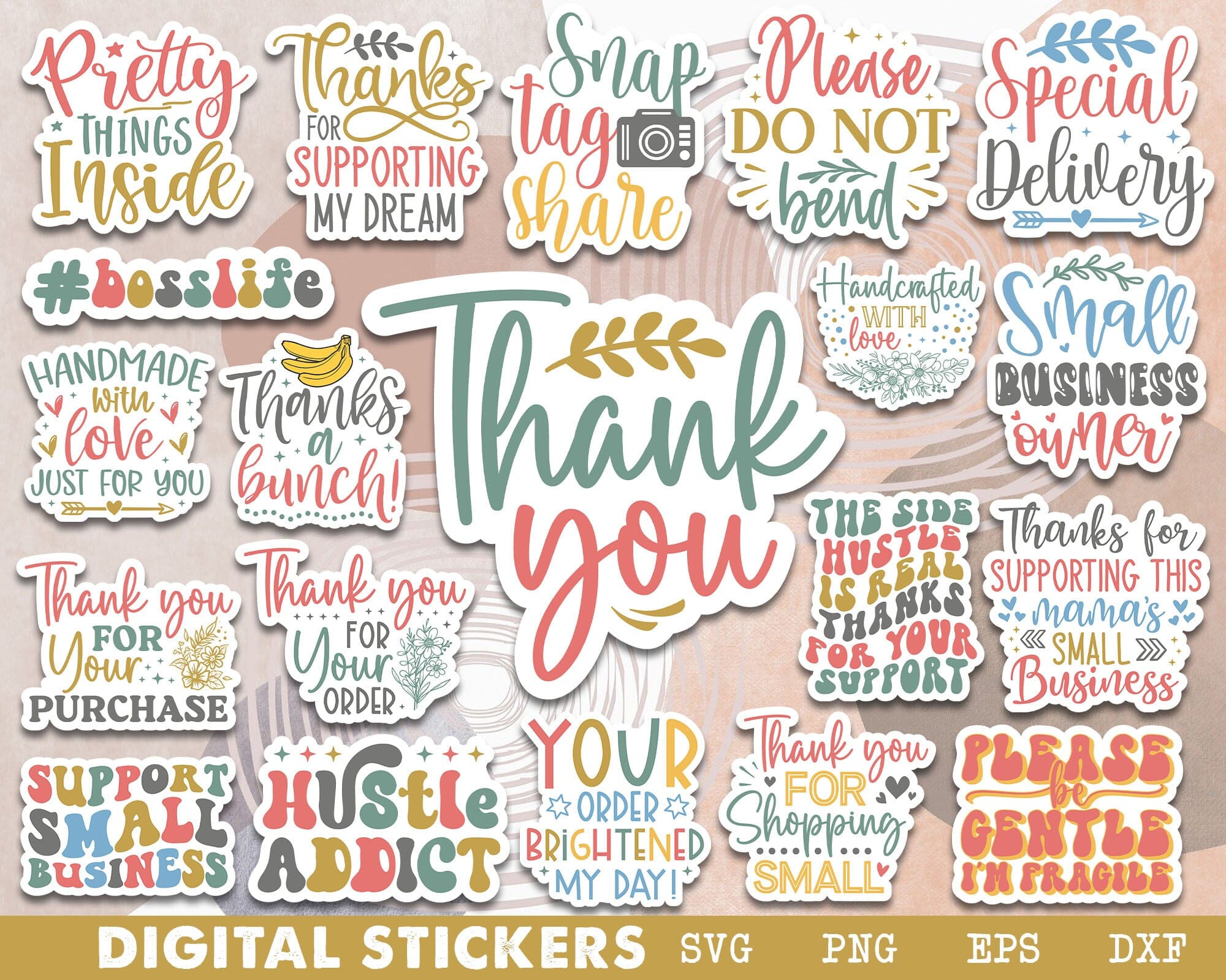 Inspirational Quotes Stickers Bundle - So Fontsy