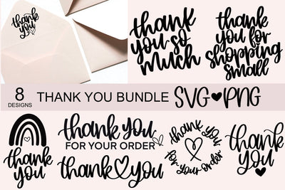 Thank You SVG Bundle SVG AnitaAlyiaLettering 