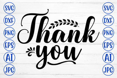 Thank You SVG Cut File SVG Syaman 