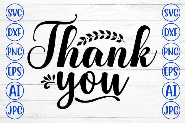 Thank You SVG Cut File SVG Syaman 