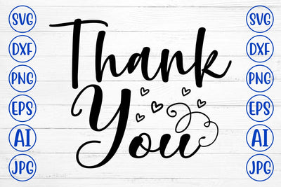 Thank You SVG Cut File SVG Syaman 