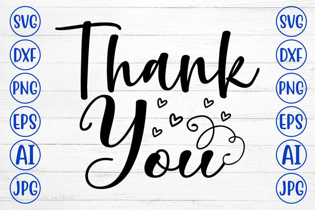 Thank You SVG Cut File SVG Syaman 