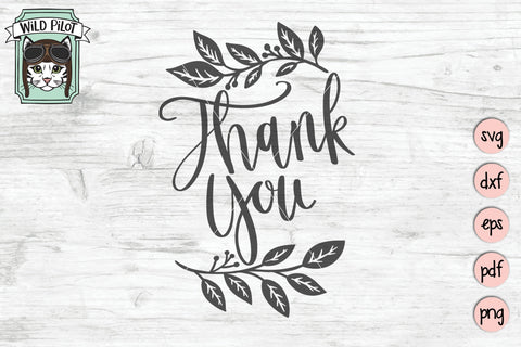 Thank You SVG Cut File SVG Wild Pilot 