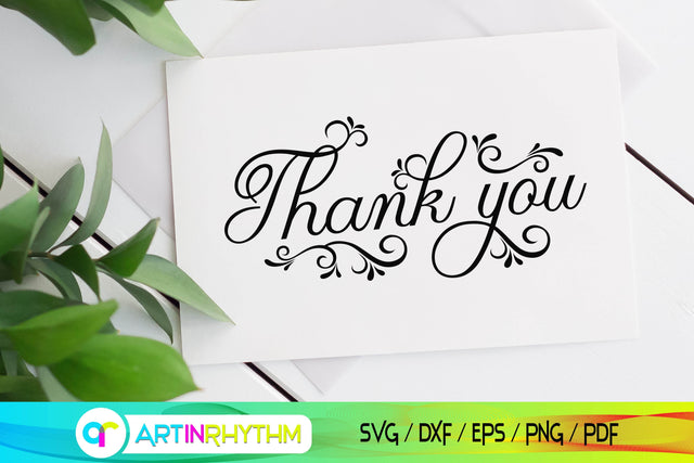 Thank You Svg Cut File, Thanks Svg, Thank You Clipart SVG Artinrhythm shop 