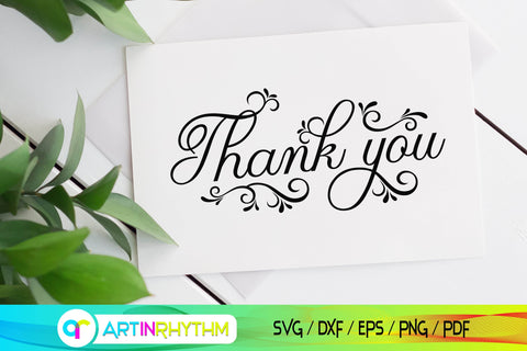 Thank You Svg Cut File, Thanks Svg, Thank You Clipart SVG Artinrhythm shop 