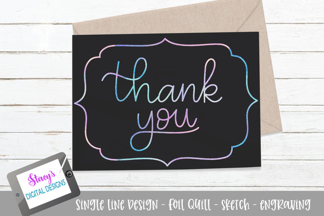 Thank You SVG - Foil Quill / Sketch File SVG Stacy's Digital Designs 