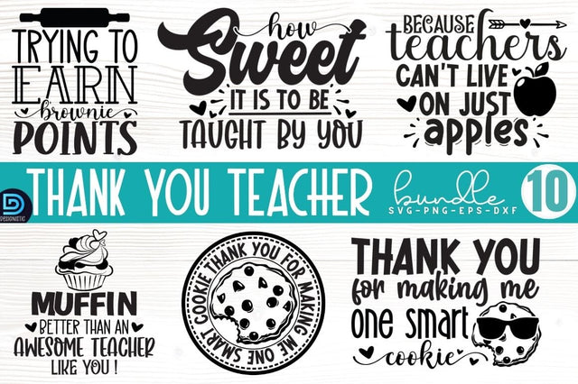 Thank you Teacher Bundle, Thank you Teacher SVG DESIGNISTIC 