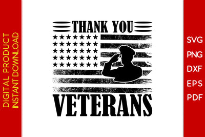 Thank You Veterans Patriot SVG PNG PDF Cut File SVG Creativedesigntee 