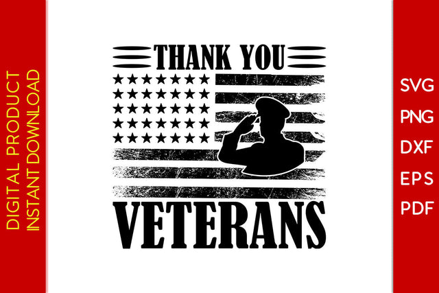 Thank You Veterans Patriot SVG PNG PDF Cut File SVG Creativedesigntee 