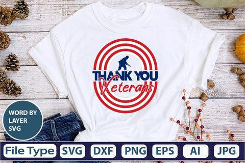Thank You Veterans SVG Cut File SVG DesignPlante 503 
