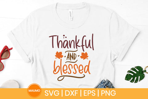 Thankful and blessed, fall svg quote SVG Maumo Designs 