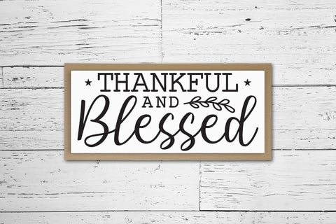 Thankful and Blessed | Thanksgiving Sign SVG SVG CraftLabSVG 
