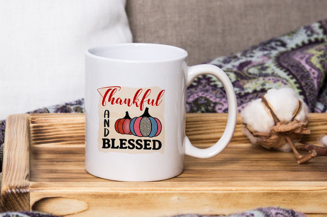 Thankful And Blessed, Thanksgiving Sublimation PNG SVG futivesvg 