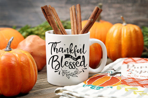 Thankful And Blessed, Thanksgiving SVG Design SVG futivesvg 