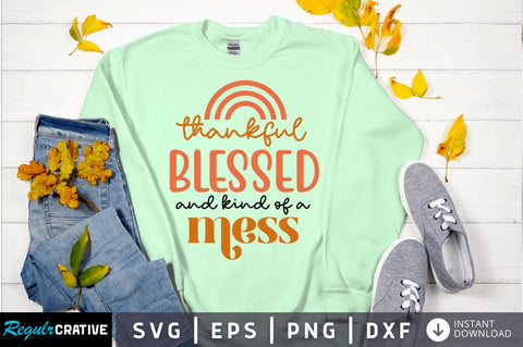 Thankful blessed and SVG Design SVG Regulrcrative 
