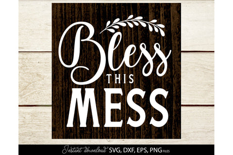 Thankful Blessed | Farmhouse Decoration SVG | Bless The Mess SVG March Design Studio 