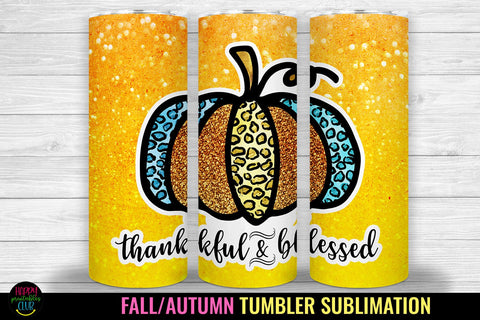 Thankful Blessed I Thanksgiving Tumbler Sublimation Design Sublimation Happy Printables Club 