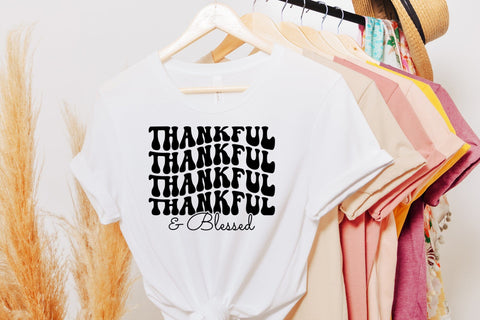 Thankful & Blessed SVG, Retro Thanksgiving SVG SVG CraftLabSVG 