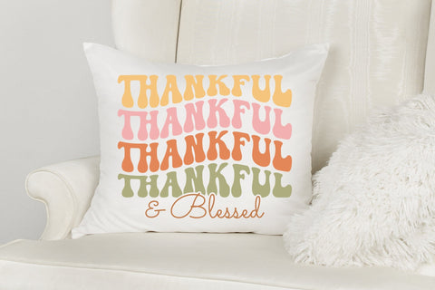 Thankful & Blessed SVG, Retro Thanksgiving SVG SVG CraftLabSVG 