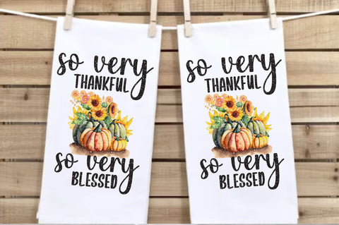 Thankful Blessed Thanksgiving Towel Sublimation Sublimation Jagonath Roy 