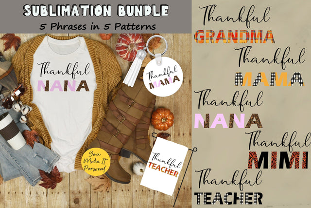 Thankful Bundle, Includes 25 Files for Sublimation! Sublimation You Make It Personal 