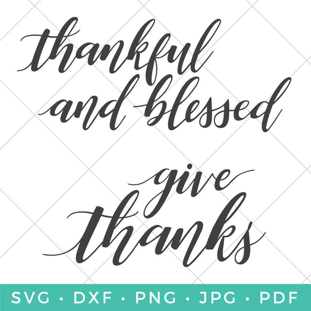 Thankful Bundle SVG Hey Let's Make Stuff 
