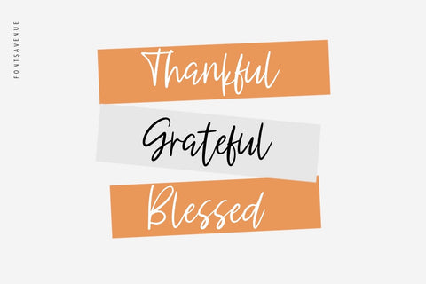 Thankful | Clean Handwritten Script Font Font Fonts Avenue 