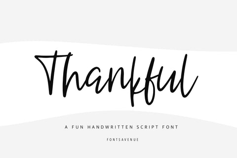 Thankful | Clean Handwritten Script Font Font Fonts Avenue 