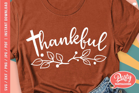 THANKFUL, CROSS | thanksgiving SVG SVG Partypantaloons 