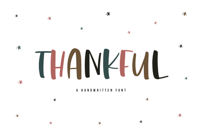 Thankful - Cute Handwritten Font Font KA Designs 