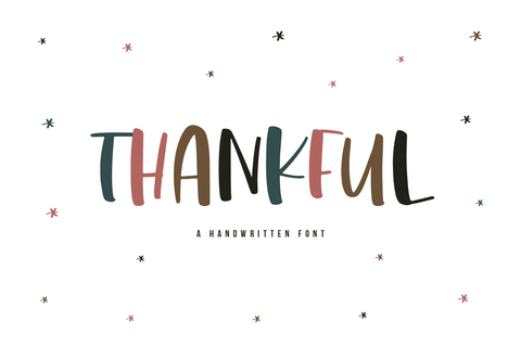 Thankful - Cute Handwritten Font Font KA Designs 