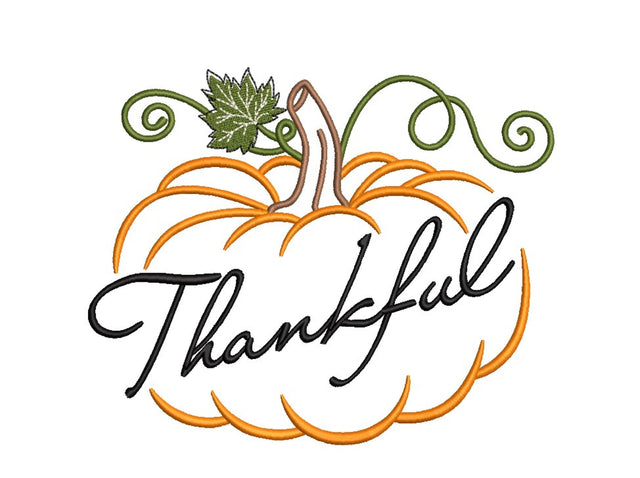 Thankful Embroidery Design, Autumn Embroidery File, 4 sizes, Instant Download Embroidery/Applique DESIGNS Nino Nadaraia 