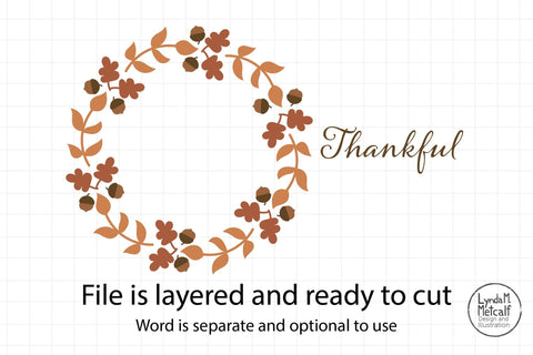 Thankful Fall Wreath SVG SVG Lynda M Metcalf 