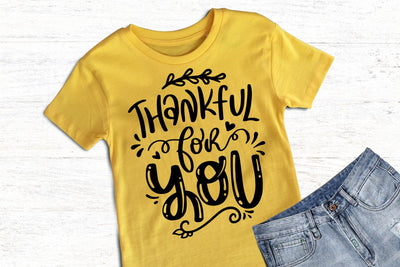 Thankful For You SVG Thanksgiving Lettering Quotes For T-Shirt Design SVG dapiyupi store 