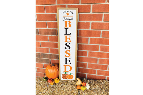 Thankful Grateful Blessed | Fall Porch Sign SVG SVG CraftLabSVG 