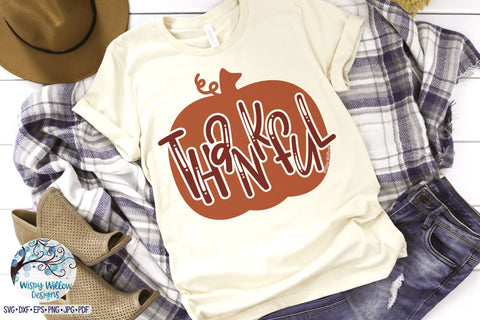 Thankful Grateful Blessed Fall Pumpkins SVG SVG Wispy Willow Designs 