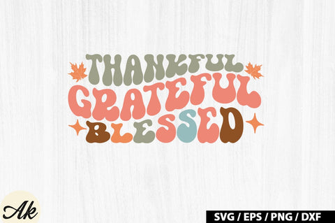 Thankful grateful blessed Retro SVG SVG akazaddesign 